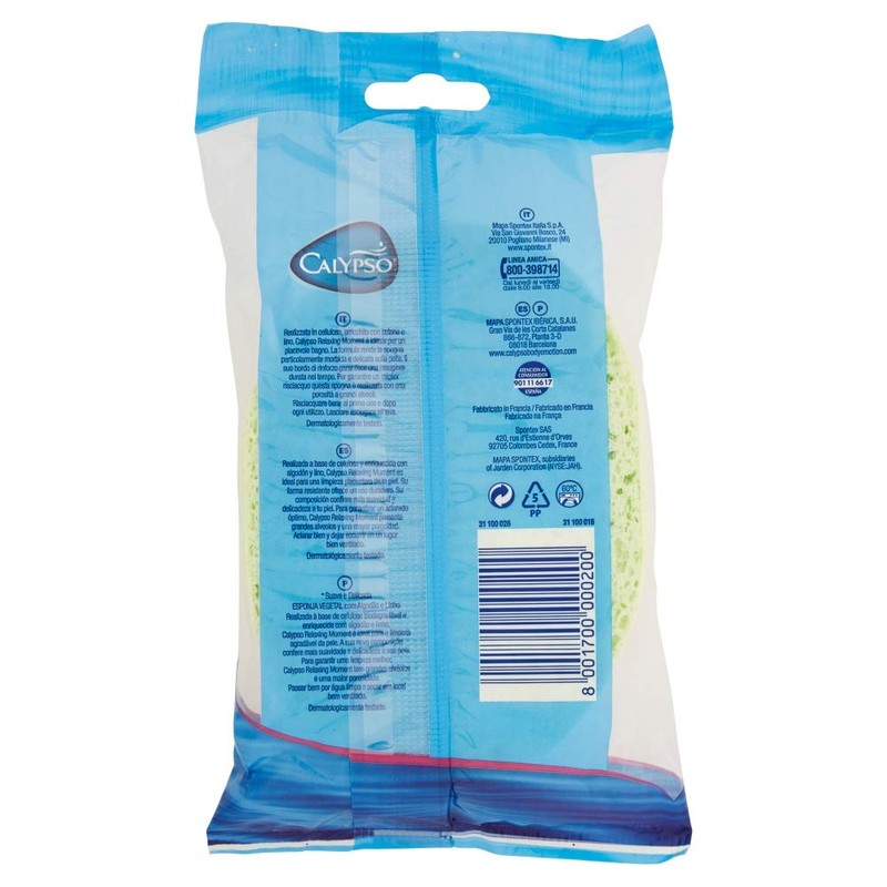 Spontex Calypso Relax Loofah Sponge with Cotton and Linen (Assorted