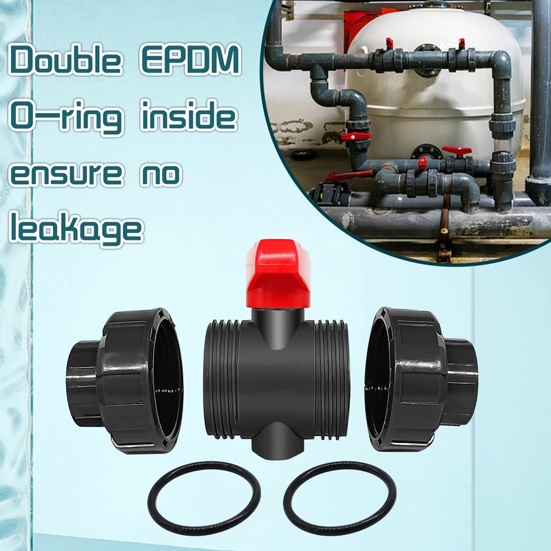 2 Inch UPVC Slip Socket End True Union Ball Valve