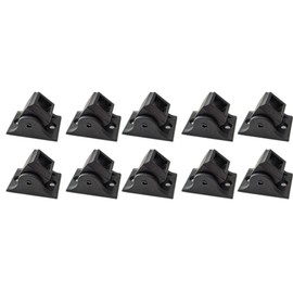 TOUCAN Iron Baluster Shoes - Stair Swivel Shoe with Screw - for 1/2" Square Balusters - Set of 10 (Satin Black)