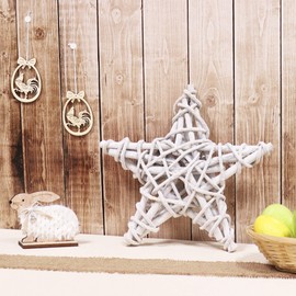 COM-FOUR® Vine Wreath, Decorative Table Wreath Made of Branches, White Natural Door Wreath for Decorating Yourself, DIY Natural Wreath (1 Piece, Decorative Wreath, Diameter 28 cm, Natural)