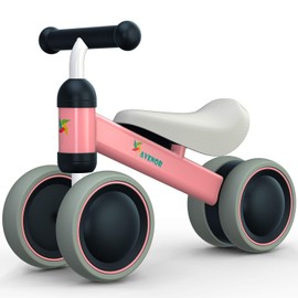 Avenor Baby Balance Bike for 1 Year Old Girl Gifts 10-24 Month Toddler Balance Bike First Birthday Gift No Pedal Infant 4 Wheels Bicycle
