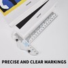 QUETTO 6-Inch Acrylic Clear T-Square Ruler-Transparent T Ruler for Crafting