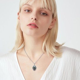 Hecate Necklace Sterling Silver Hekate Necklace Triple Moon Goddess Hecate Jewellery Pagan Gifts for Women