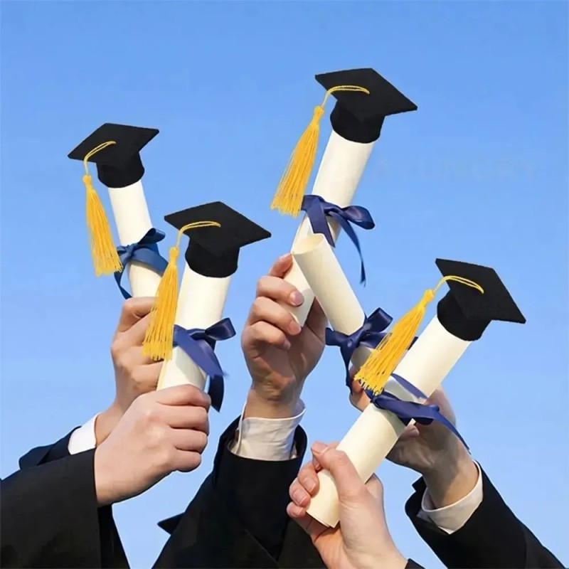 20pz Mini Birrete Sombrero Graduación Con Borla Popcreation