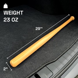 Wood Baseball Bat 29 Inch 23 Oz - Wooden Tball Bat - Lightweight Training Softball Bat Home