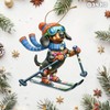 34HD Dachshund Gifts for Christmas, Dachshund Christmas Ornament 2024 Wooden