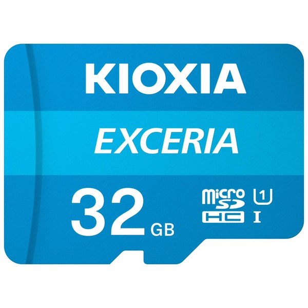 Kioxia 32GB MicroSD Exceria Flash Memory Card with Adapter U1 R100 C10 Full HD High Speed Read 100MB/s LMEX1L032GG2