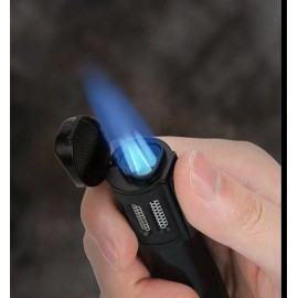 The Vintage Lighter Triple Flame Butane Torch Cigar/Cigarett - Black