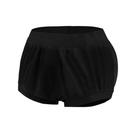 Adult Plastic Pants Diaper Cover, High Waist Rubber Incontinence Pant Washable, Reusable Plastic Underwear Waterproof Panties (Black 1 Pcs, XL)