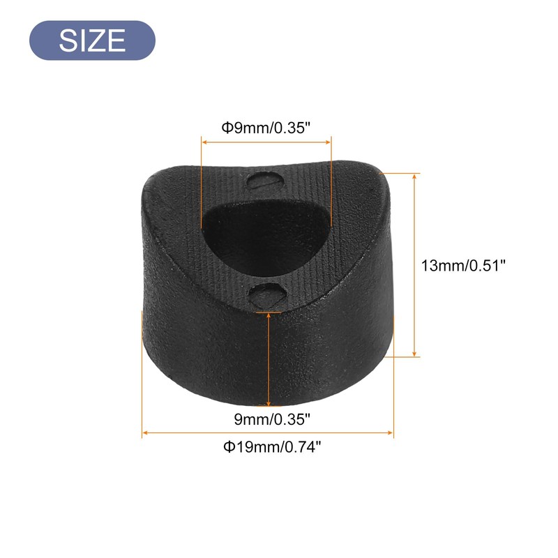 sourcing map 20Pcs Plastic Round Washers, 9mm x 19mm x