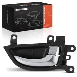 A-Premium Front Right Passenger Side Interior Door Handle Compatible with Hyundai Elantra 2011-2012 Sedan, Elantra 2013-2015, Gray & Black, Replace# 82620-3X001-RY, 82620-3X000-RY