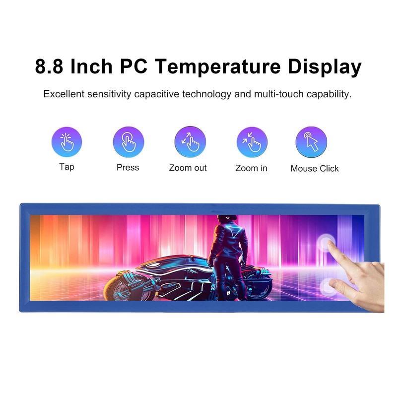 8.8 Inch PC Temperature Display Support Dynamic Theme Touchscreen Computer