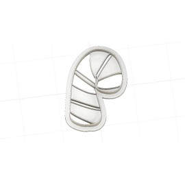 Doughboy's Attic 3D Printed Wavy Christmas Candy Cane Cookie Cutter