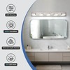 MKBNG 5-Light Modern Bathroom Vanity Light Fixtures, 40-Inch 350° Rotatable