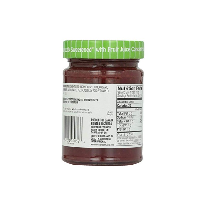 Crofter's Organic Raspberry Fruit Spread, 10 Oz Jar