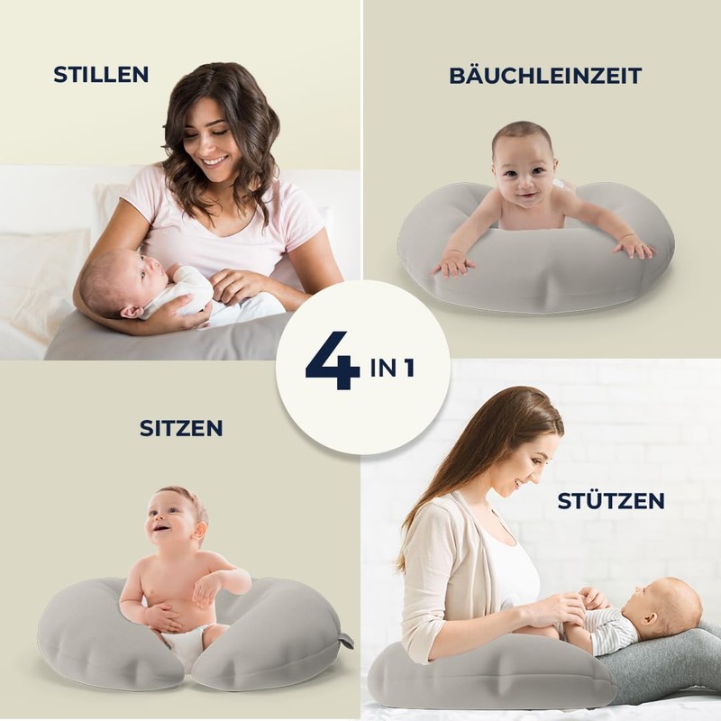 joyfill Breastfeeding Pillow Buddy Micro Beads (520 Grey)