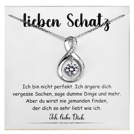 wynn's Gifts for Women, Sweetheart, Daughter, Mother, Grandma, Sister, Best Friends, Infinity Chain Gifts, Daughter, Mother, Best Birthday, Christmas, Mother's Day, Graduation, Cubic Zirconia