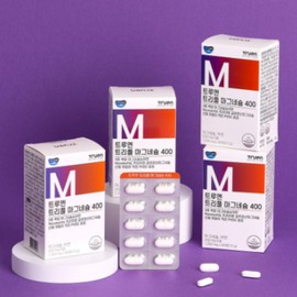 Trueen Truen Triple Magnesium Zinc Supplement 400 60 Tablets / 트루엔 트리플 마그네슘 아연 영양제 400 60정 X4