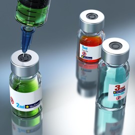 Sterile Empty Vials with Self Healing Injection Port,with Aluminum Cap,Sterile Package ZHANXUBIO (10,3ml)