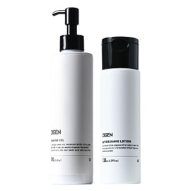 ZIGEN(ジゲン) シェービング2点セット [ シェービングジェル & アフターシェーブローション ] 髭剃り負け 敏感肌 ヒゲそり カミソリ 顔剃り 髭剃り ジェル 化粧水 スキンケア 無香料 180g+130ml