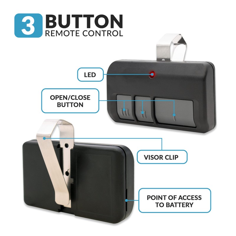 Garage2Go Garage Door Remote Replacement for Sears/Craftsman/Liftmaster Opener 893LM (Multi-Function,