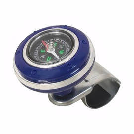 Suicide Knob for Steering Wheel Handle Boat, Wheel Spinner Knob with Compass, Steering Wheel Knobs Booster Ball for Tractor Trucks Car (Blue)