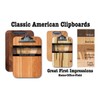 Letter Size Clipboard Solid Hardwood American Walnut 9.5" x 13.5"