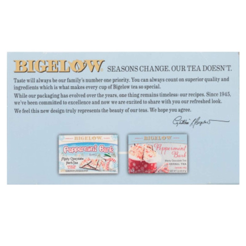 Bigelow Limited Edition Peppermint Bark Herbal Tea - 18 tea
