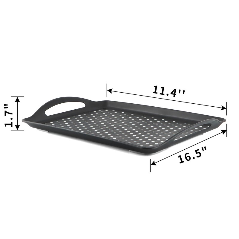 MDLUU Non-Slip Serving Tray with Handles, Food Serving Platter, Set
