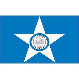 StickerTalk City of Houston Texas Flag Vinyl Sticker, 6 inches by 3 inches