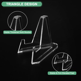 M METERXITY 14-Pack Acrylic Trading Card Stands, 35mm(1.4") Clear Mini Acrylic Card Holder for Sports Cards/Challenge Medals/Coins/Pictures/Artwork, Small Display Easel