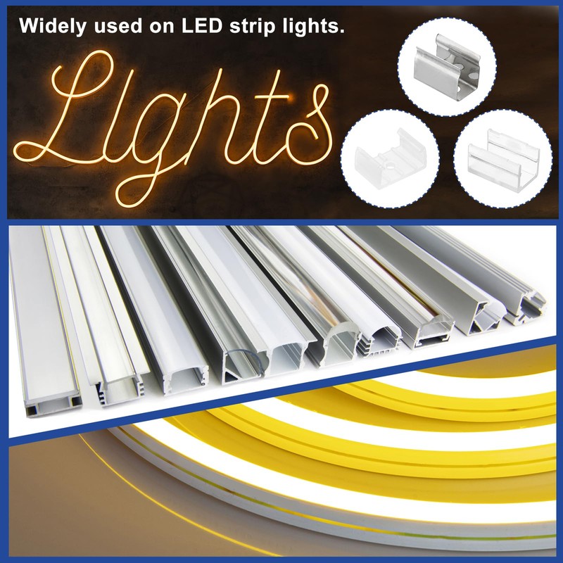 PATIKIL Neon Rope Light Mounting Bracket, 30pcs Stainless Steel LED