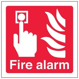 V Safety Eco Friendly Fire Equipment - Fire Alarm Logo - 100 X 100mm