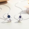 IMINI Moon Star Astronaut Heart Couple Pendant Necklace for Women