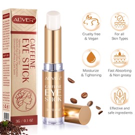 Caffeine Eye Pencil, 2 Pack Brightening Eye Cream Pen for Dark Circles, Puffy Eyes and Wrinkles, Firming Balm, Anti-Aging, Firming Eye Line, Moisturizing Eye Care