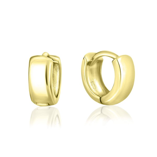 DTPsilver - Women's Hoop Earrings Hinge Small - Earrings 925