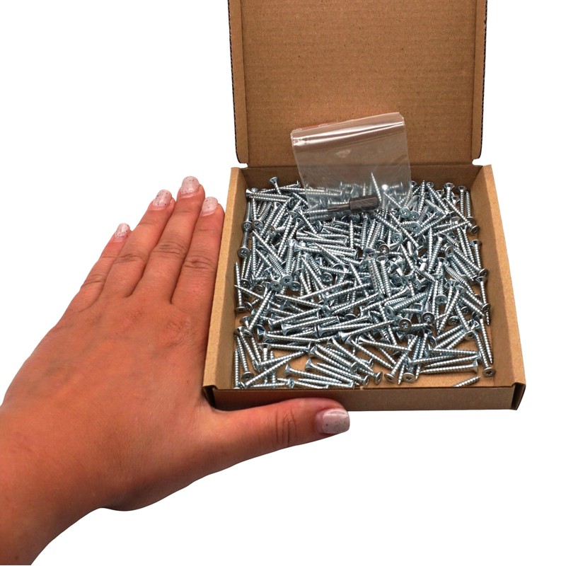 SKIR'CO (300 Pieces) Galvanised Steel Wood Screws 3.0 x 25mm
