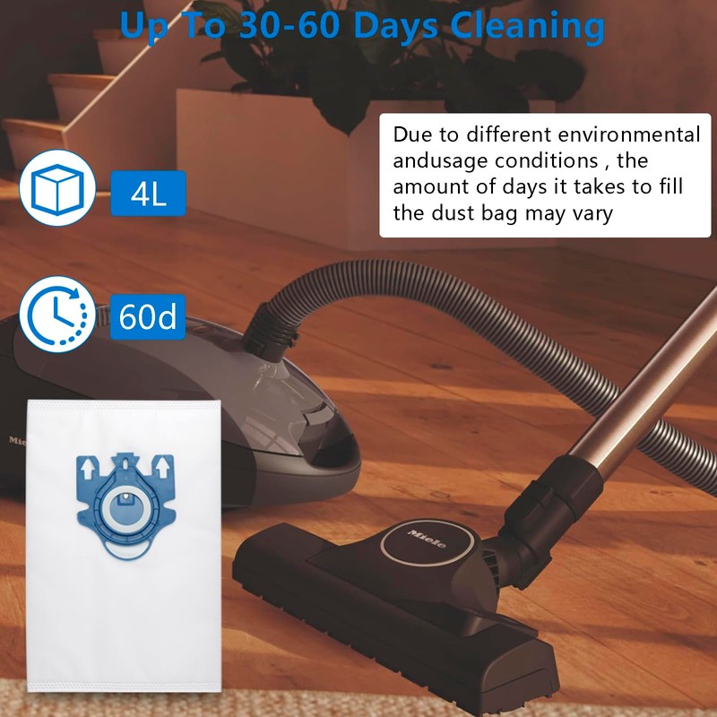 14 Pack 3D Airclean GN Vacuum Bags Compatible with Miele
