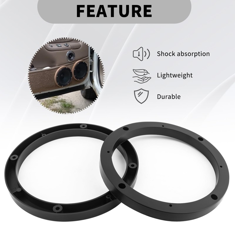wedfish 2PCS 6.5 Speaker Spacer Enhance Sound Quality,No Cutting and