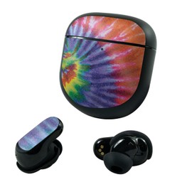 MightySkins Glossy Glitter Skin Compatible With Bose QuietComfort Earbuds II (2022) - Tie Dye Spiral | Protective, Durable High-Gloss Glitter Finish | Easy to Apply and Change Styles | Made in The USA