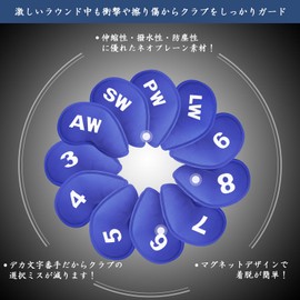 Golf Iron Covers Set of 11 Magnetic Closure Golf Headcovers Wedge Covers Neoprene Lightweight Numbered Head Protector Covers LT-018