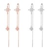 CQQNIU 2 Pairs of Star Tassel Earrings, Long Earrings, Fashionable