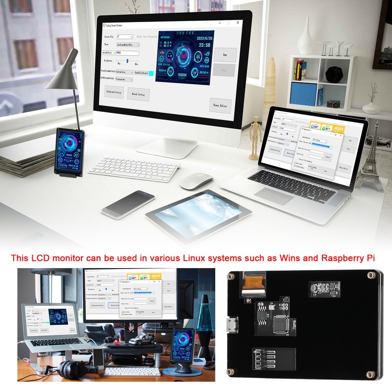 3.5 Inch IPS LCD Monitor Display Computers Monitor CPU GPU
