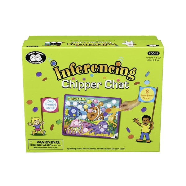 Super Duper Publications | Inferencing Chipper Chat® Magnetic Game | Educational Learning Resource for Children | Magnetic Wand, Chips, and Game Boards