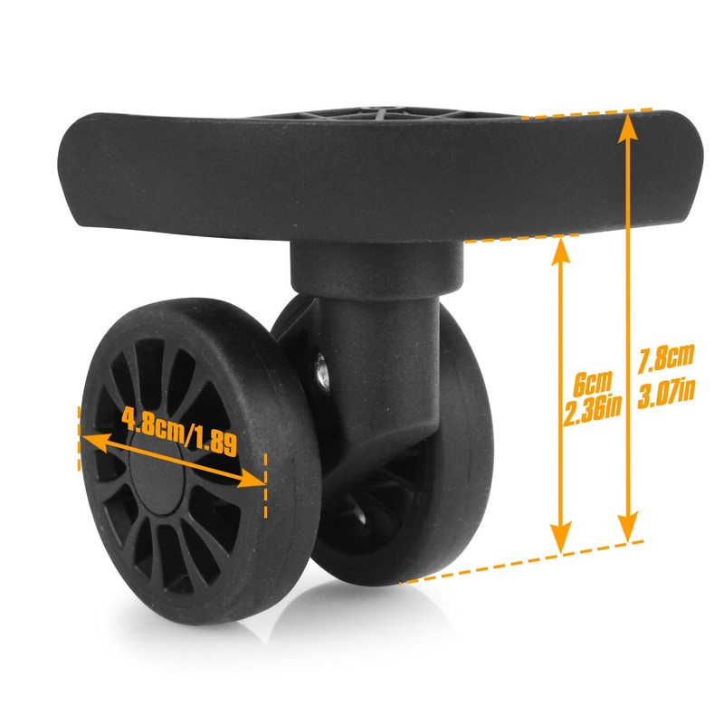 Volein V206-B 1 Pair Suitcase Replacement Wheels Robust Luggage Wheels