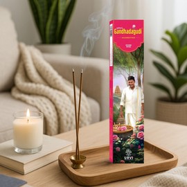 APPU'S Gandhadagudi Divine Rose Incense Sticks – 100g | Handmade, Toxin-Free, Long-Lasting Fragrance | Natural Resin Aroma for Meditation, Yoga & Home Use