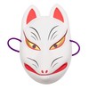 Party City Japanese-Style Folk Art Mask, Fox, White