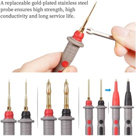 Bionso 25-Piece Multimeter Leads Kit, Professional and Upgraded Test Leads Set with Replaceable Gold-Plated Multimeter Probes, Alligator Clips