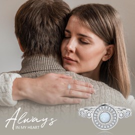 BEILIN Sterling Silver Circle of Life Urn Rings for Ashes for Women Memorial Cremation Jewelry for Ashes of Loved Ones(5)