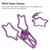 100pcs Star Binder Clips Cute Cartoon Hollow Strong Clamping Force